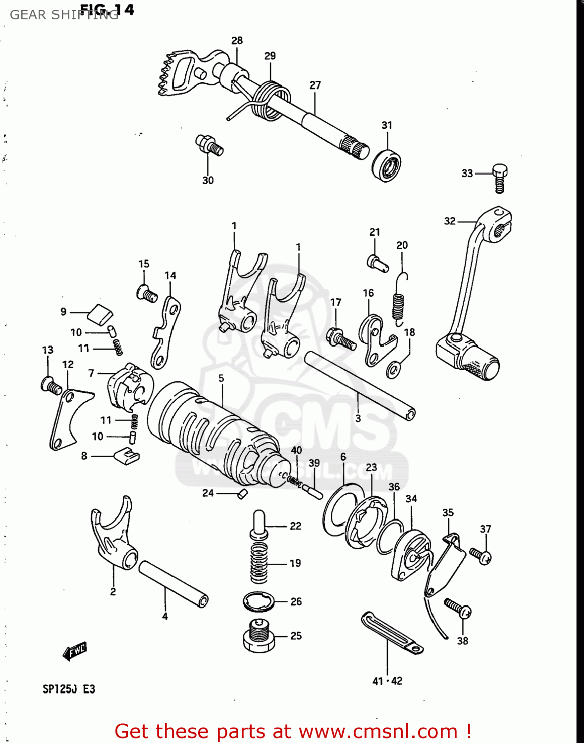 GEAR SHIFTING SP125 1987 (H) USA (E03)