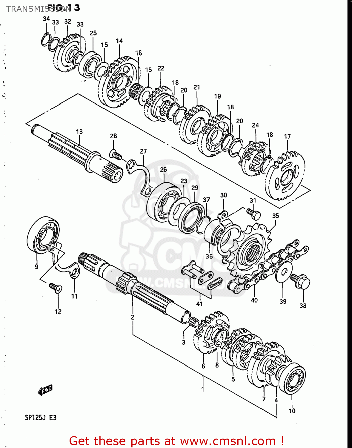 TRANSMISSION SP125 1987 (H) USA (E03)