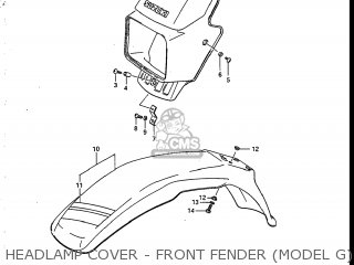 HEADLAMP COVER - FRONT FENDER (MODEL G) - SP125 1987 (H) USA (E03)