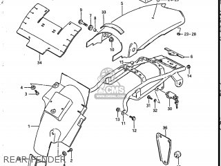 REAR FENDER - SP125 1987 (H) USA (E03)