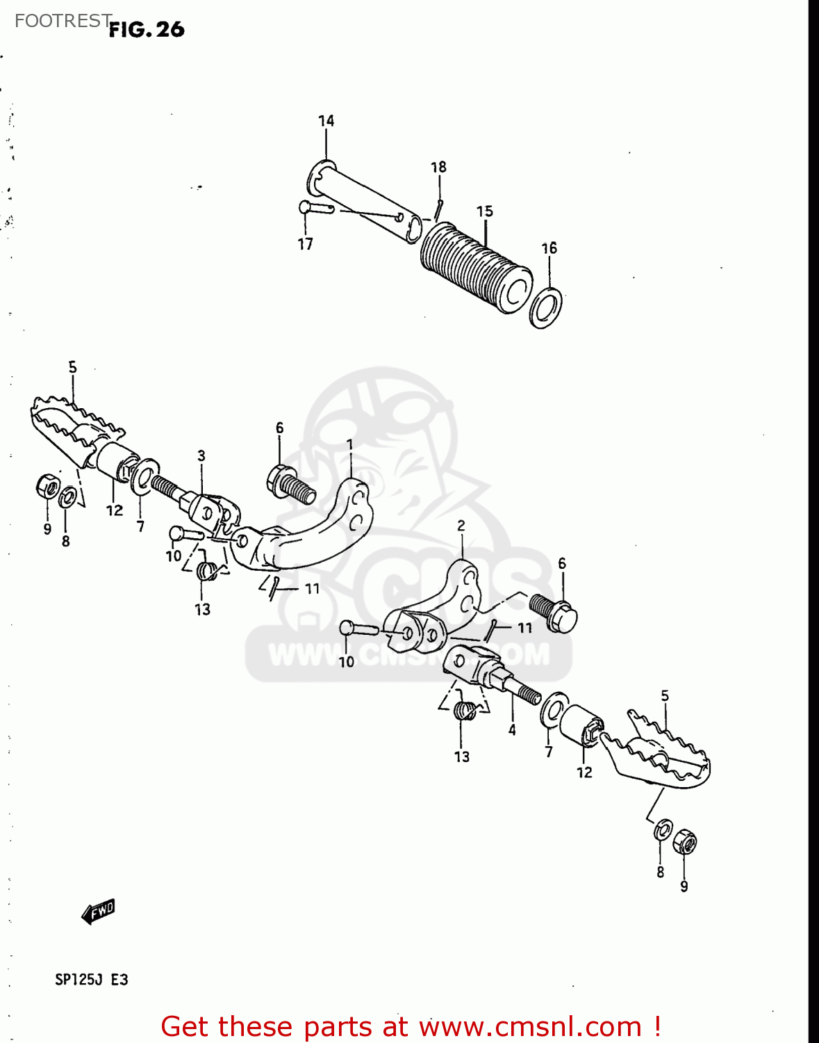 FOOTREST SP125 1988 (J) USA (E03)