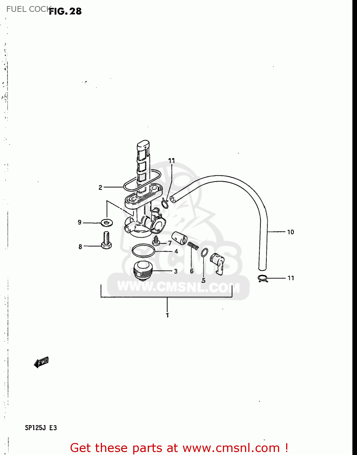 FUEL COCK SP125 1988 (J) USA (E03)