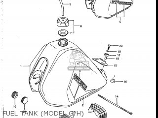 FUEL TANK (MODEL G/H) - SP125 1988 (J) USA (E03)