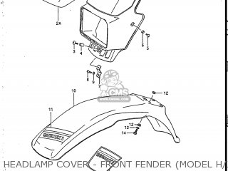 HEADLAMP COVER - FRONT FENDER (MODEL H/J) - SP125 1988 (J) USA (E03)