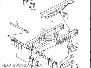 REAR SWINGING ARM - SP125 1988 (J) USA (E03)