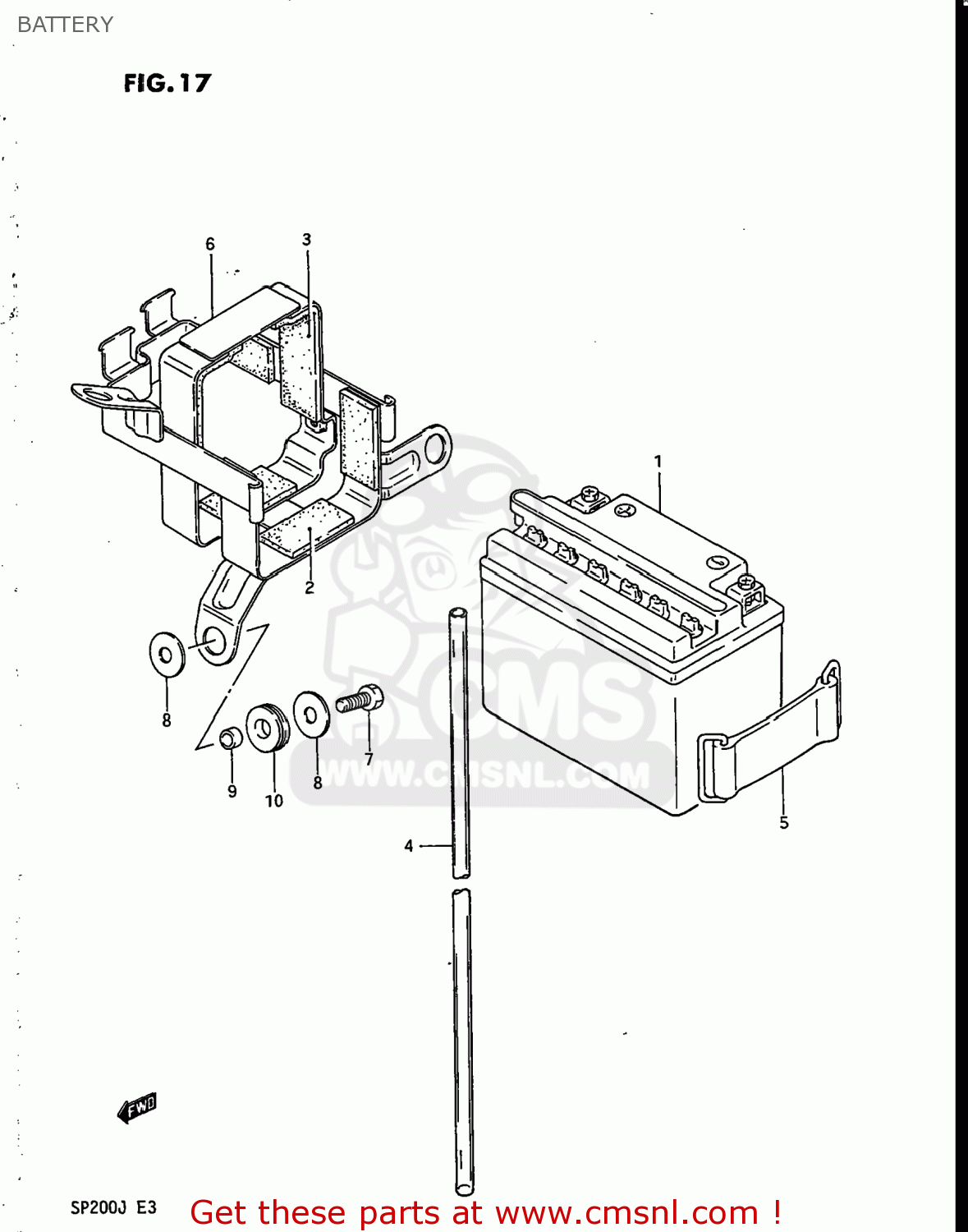 BATTERY SP200 1986 (G) USA (E03)