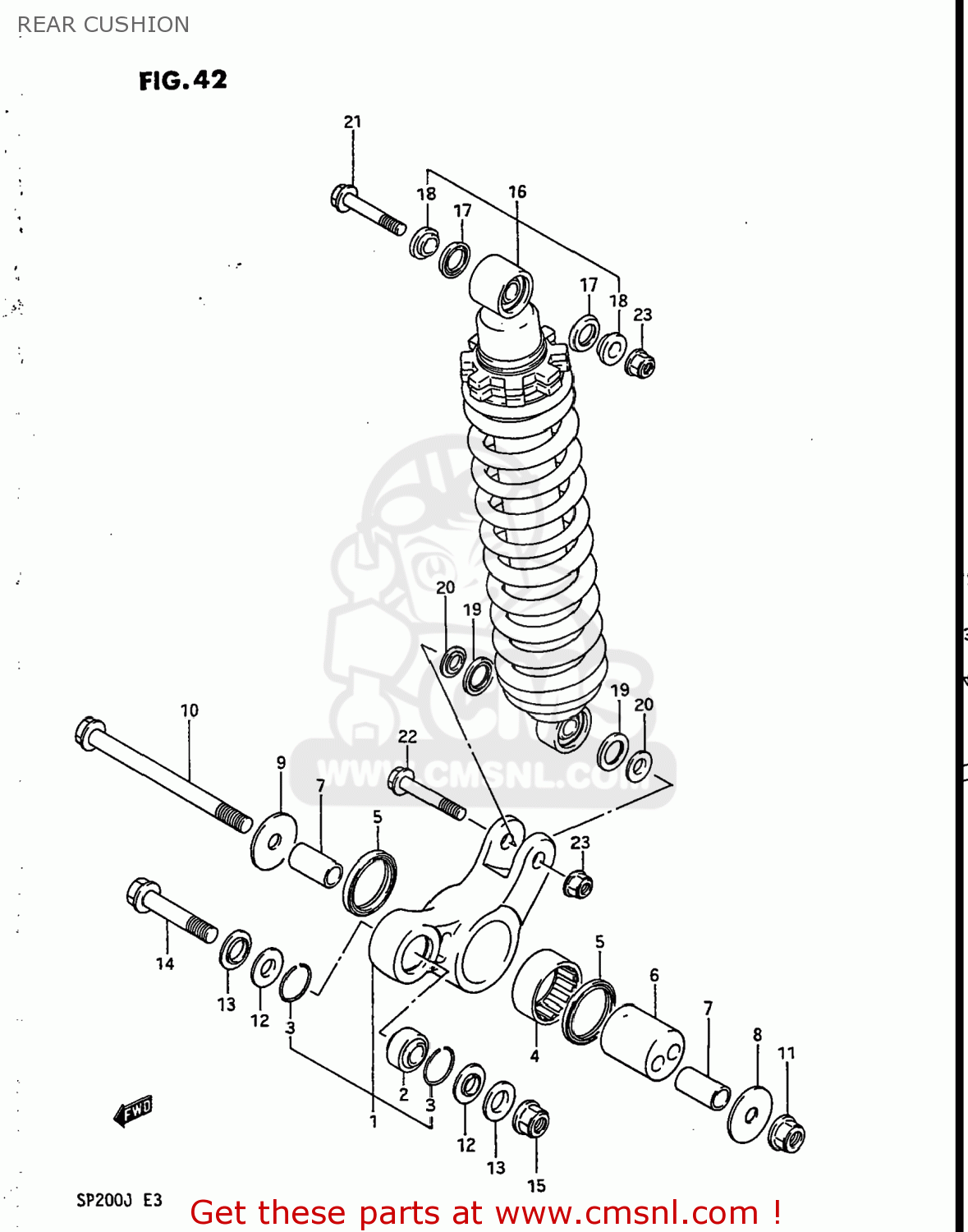 REAR CUSHION SP200 1986 (G) USA (E03)