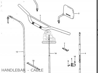 HANDLEBAR - CABLE - SP200 1986 (G) USA (E03)
