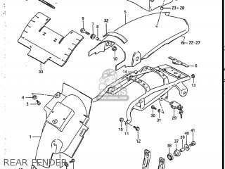 REAR FENDER - SP200 1986 (G) USA (E03)