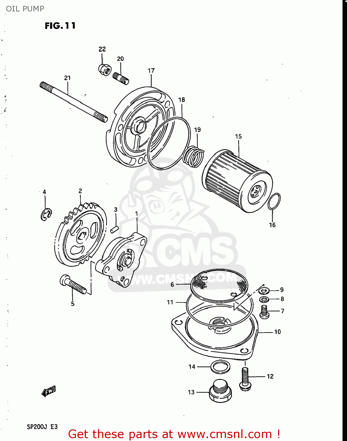 OIL PUMP SP200 1987 (H) USA (E03)