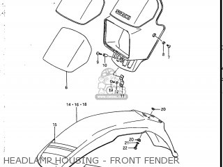 HEADLAMP HOUSING - FRONT FENDER - SP200 1987 (H) USA (E03)