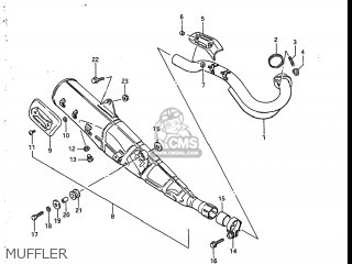 MUFFLER - SP200 1987 (H) USA (E03)