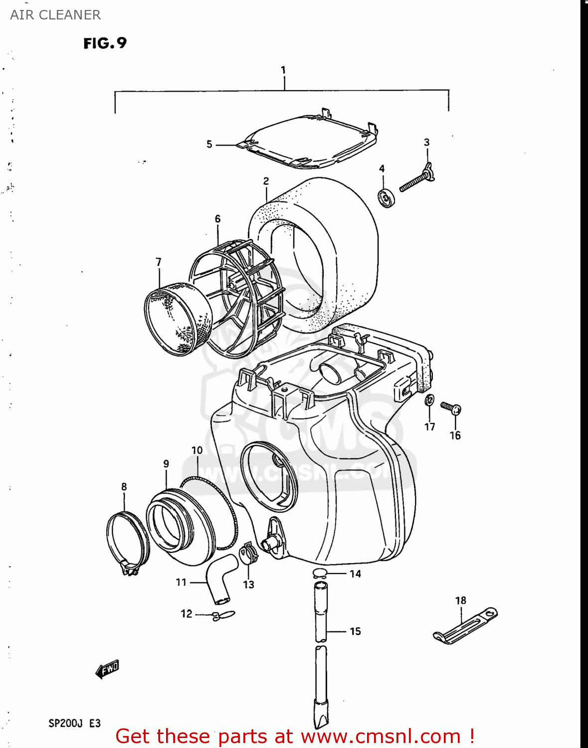 AIR CLEANER SP200 1988 (J) USA (E03)