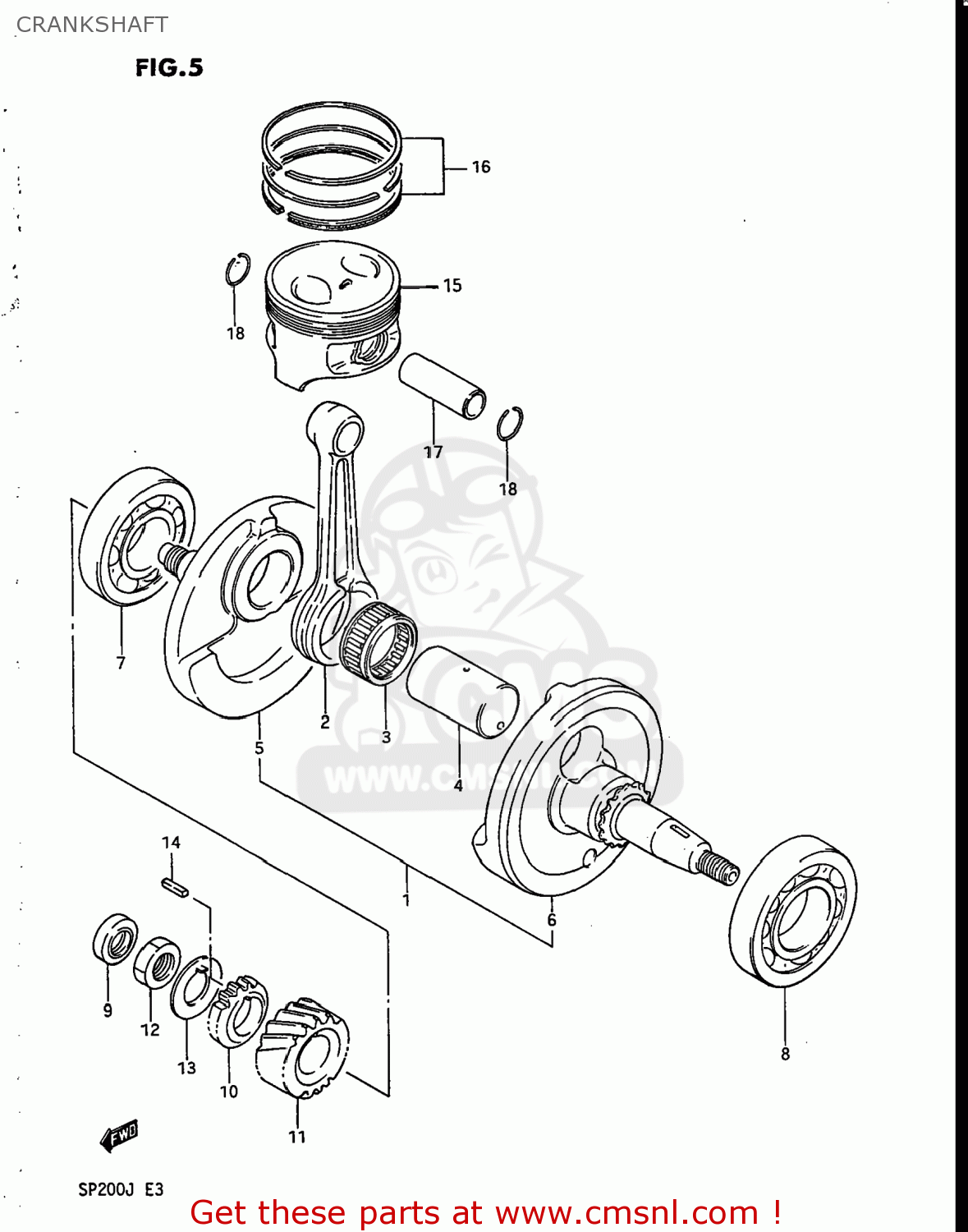 CRANKSHAFT SP200 1988 (J) USA (E03)