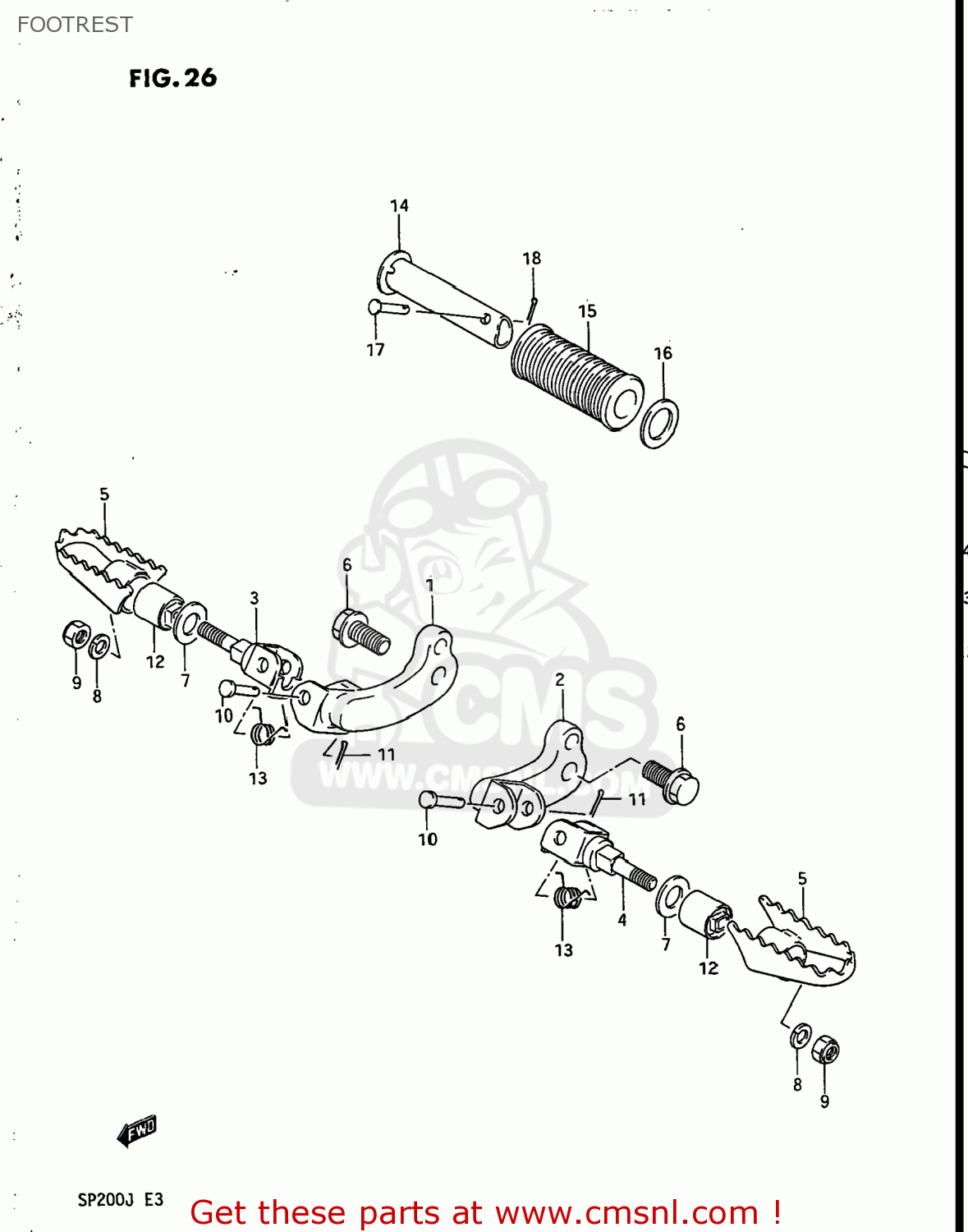 FOOTREST SP200 1988 (J) USA (E03)