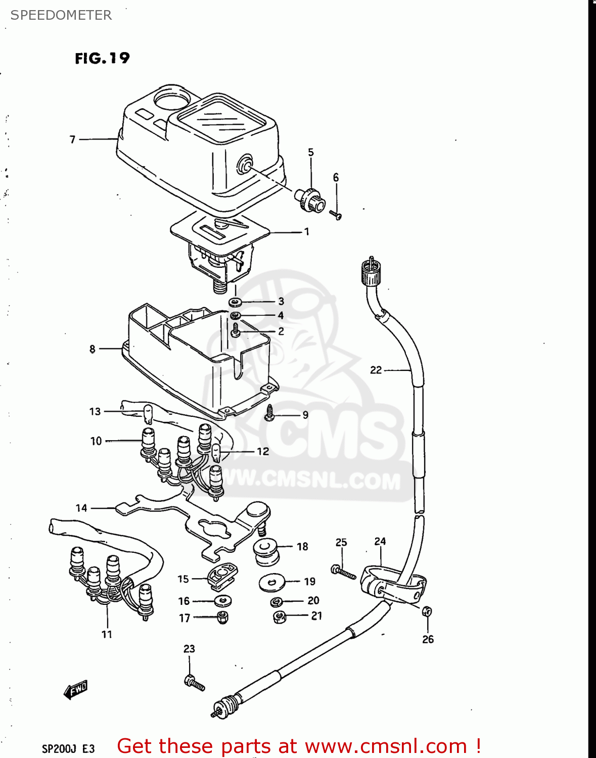 SPEEDOMETER SP200 1988 (J) USA (E03)