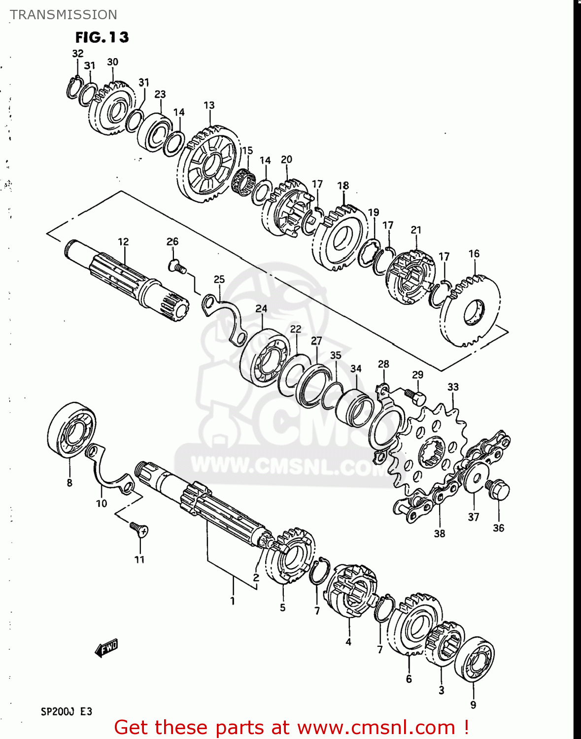 TRANSMISSION SP200 1988 (J) USA (E03)