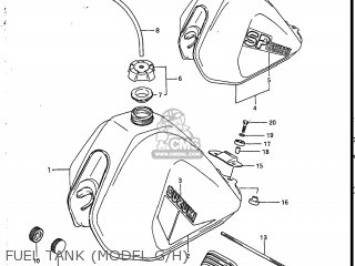 FUEL TANK (MODEL G/H) - SP200 1988 (J) USA (E03)