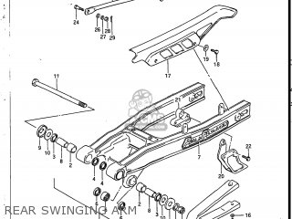 REAR SWINGING ARM - SP200 1988 (J) USA (E03)