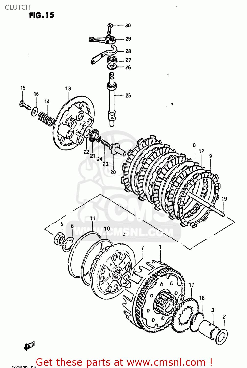 CLUTCH SP250 1982 (Z) USA (E03)