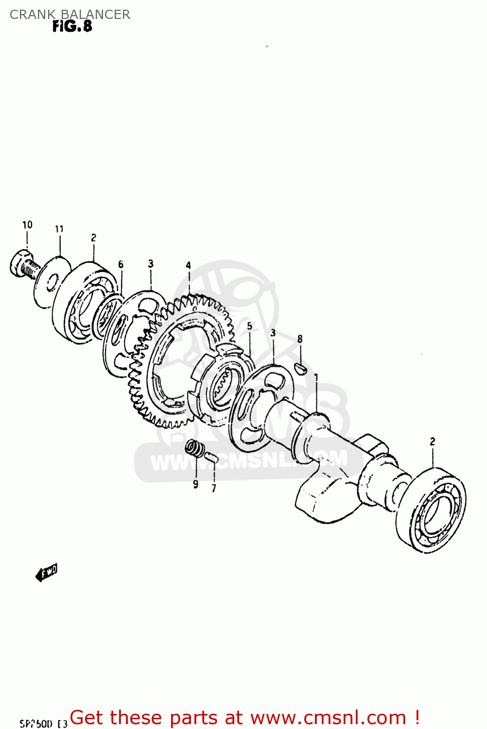 CRANK BALANCER SP250 1982 (Z) USA (E03)