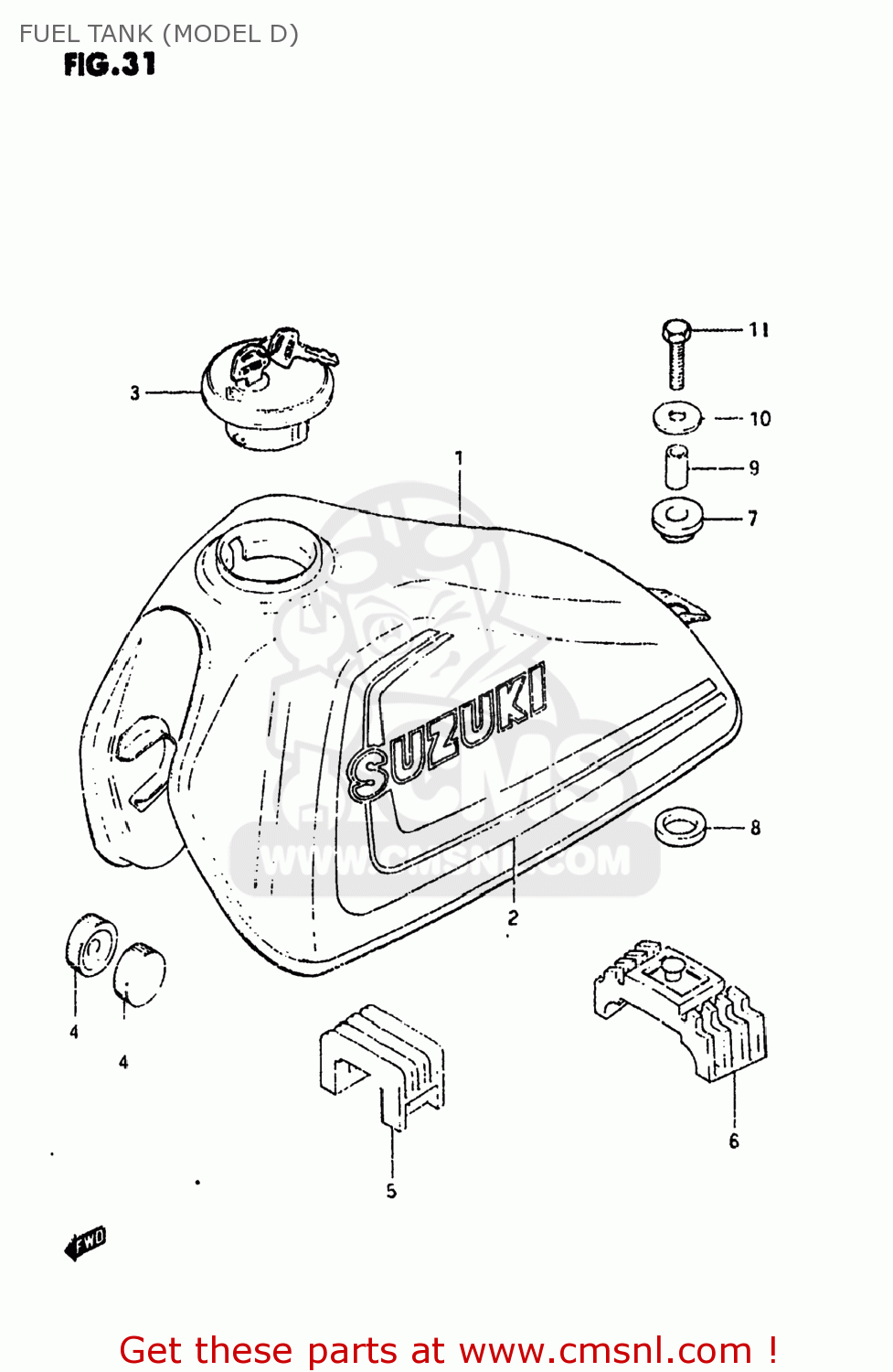 FUEL TANK (MODEL D) SP250 1982 (Z) USA (E03)