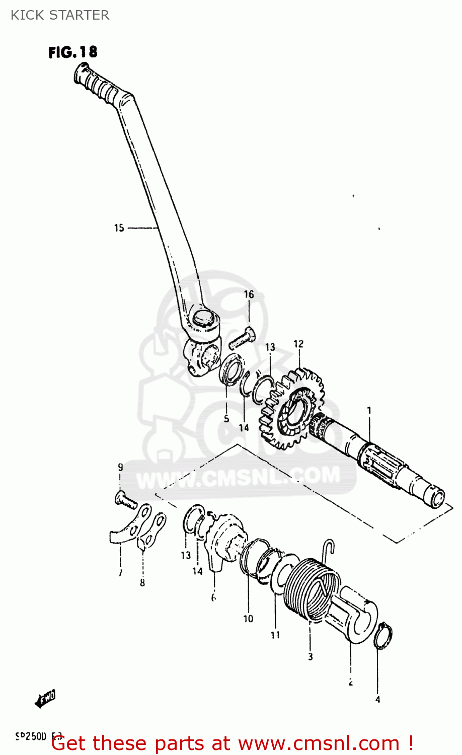 KICK STARTER SP250 1982 (Z) USA (E03)