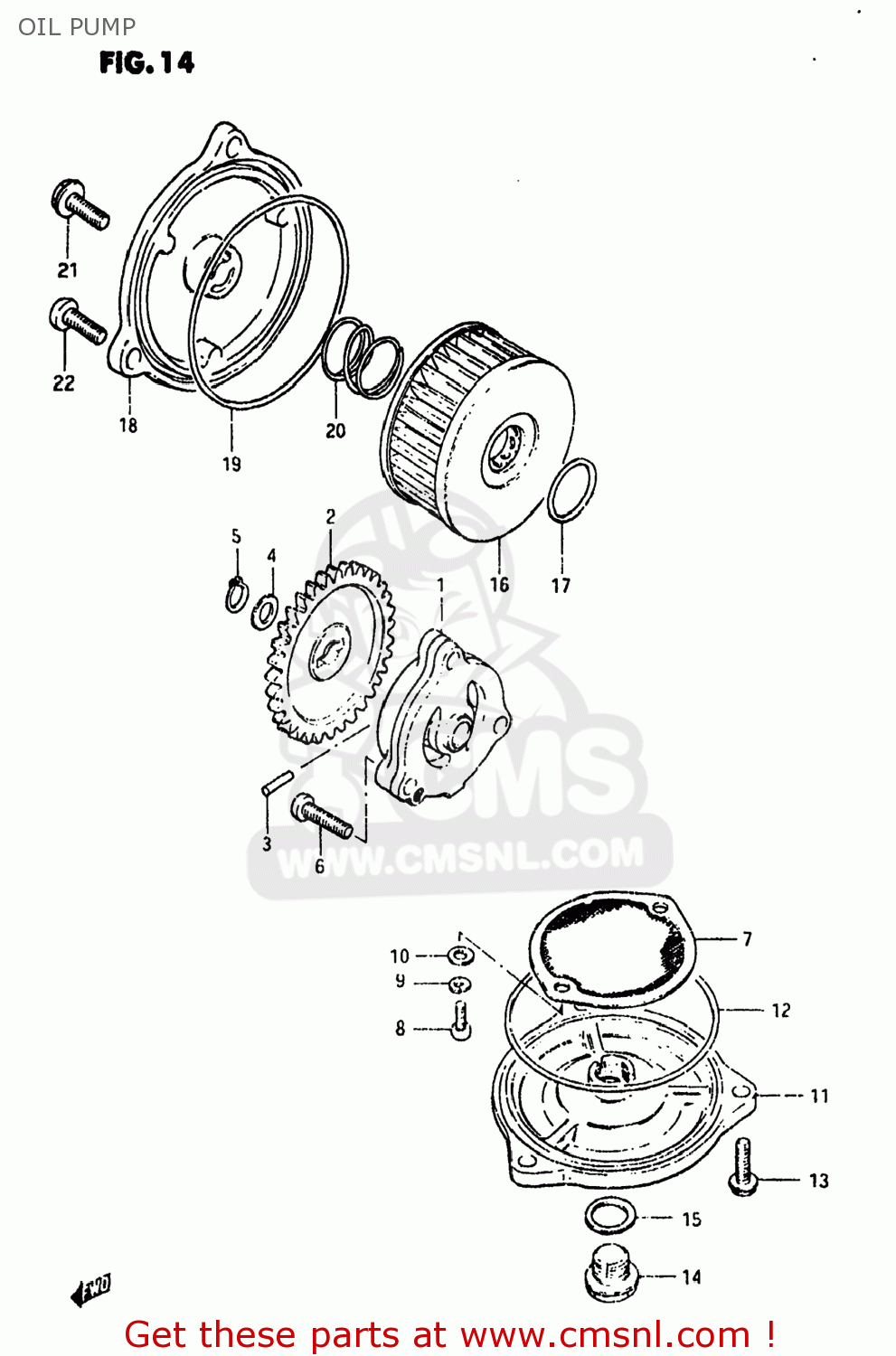 OIL PUMP SP250 1982 (Z) USA (E03)