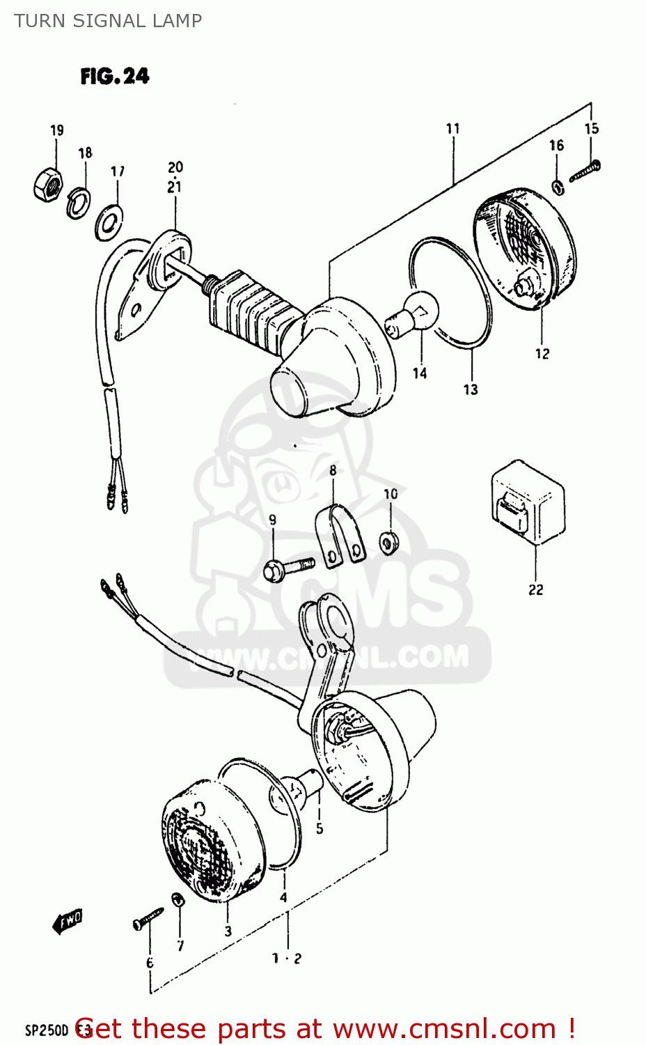 TURN SIGNAL LAMP SP250 1982 (Z) USA (E03)