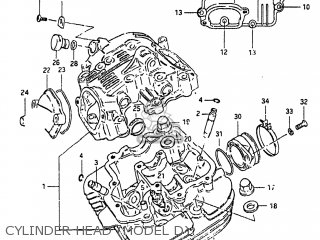 CYLINDER HEAD (MODEL D) - SP250 1982 (Z) USA (E03)