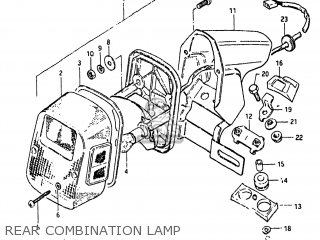 REAR COMBINATION LAMP - SP250 1982 (Z) USA (E03)