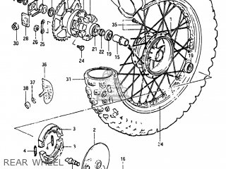 REAR WHEEL - SP250 1982 (Z) USA (E03)