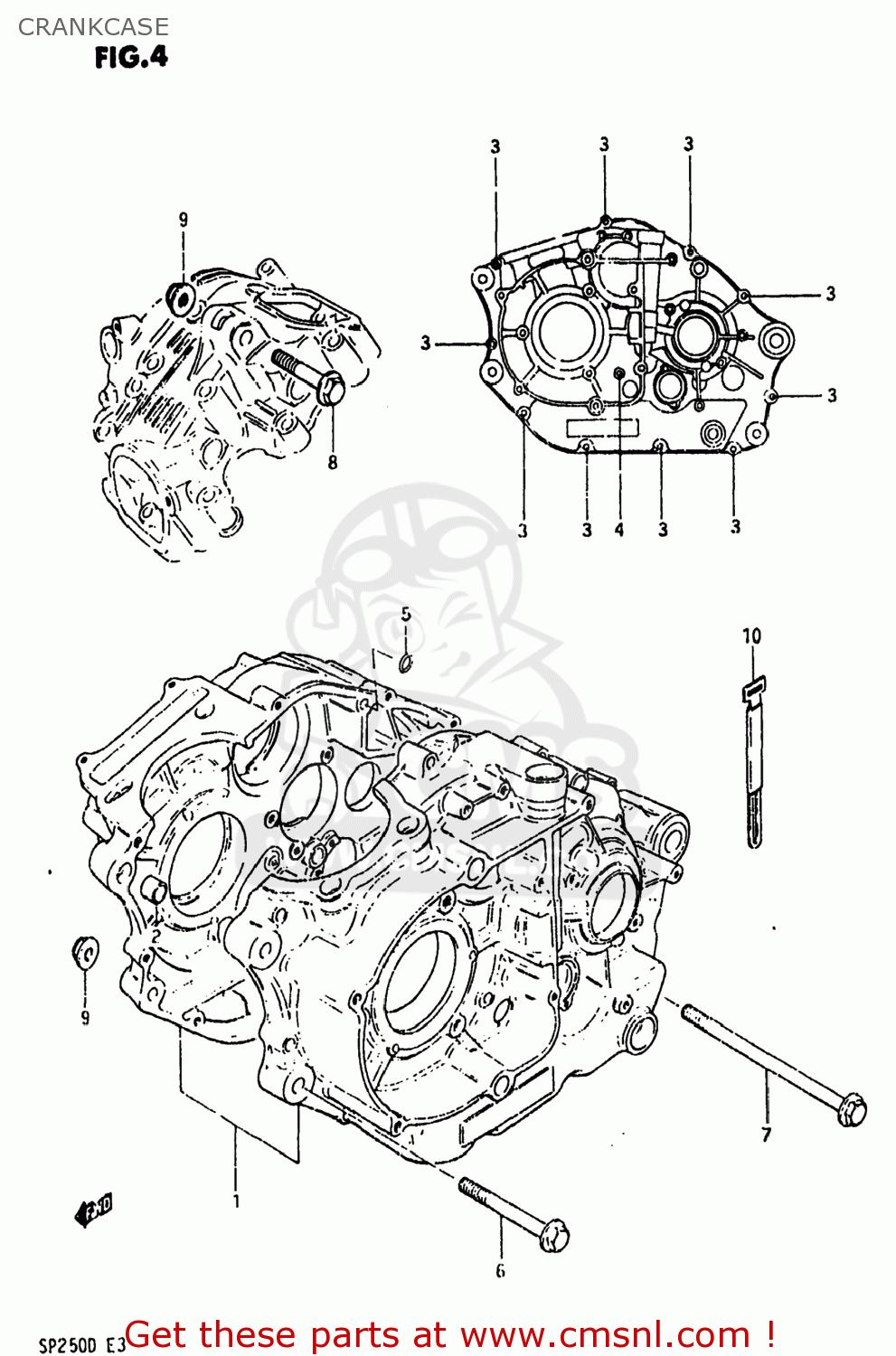 CRANKCASE SP250 1983 (D) USA (E03)