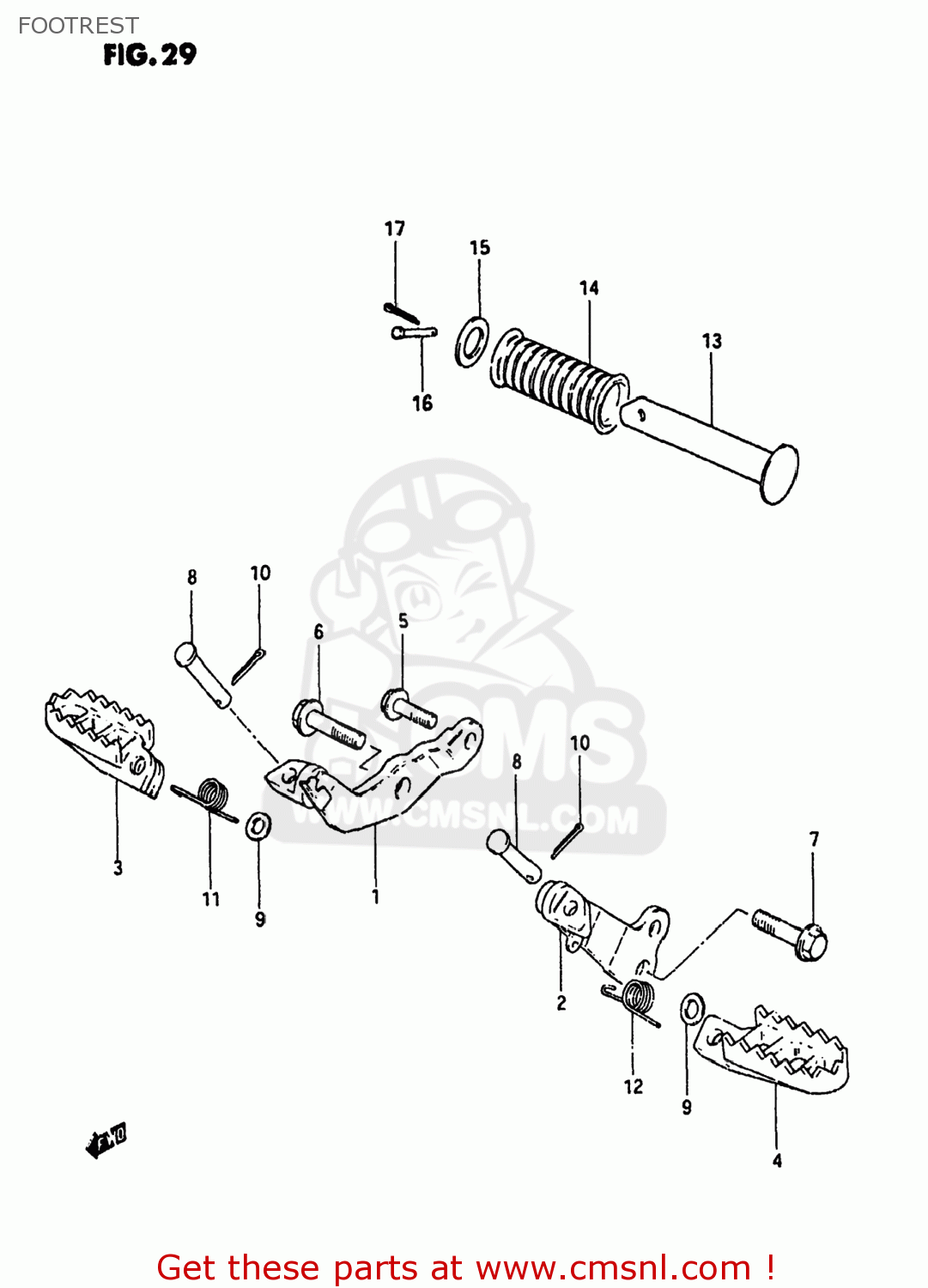FOOTREST SP250 1983 (D) USA (E03)