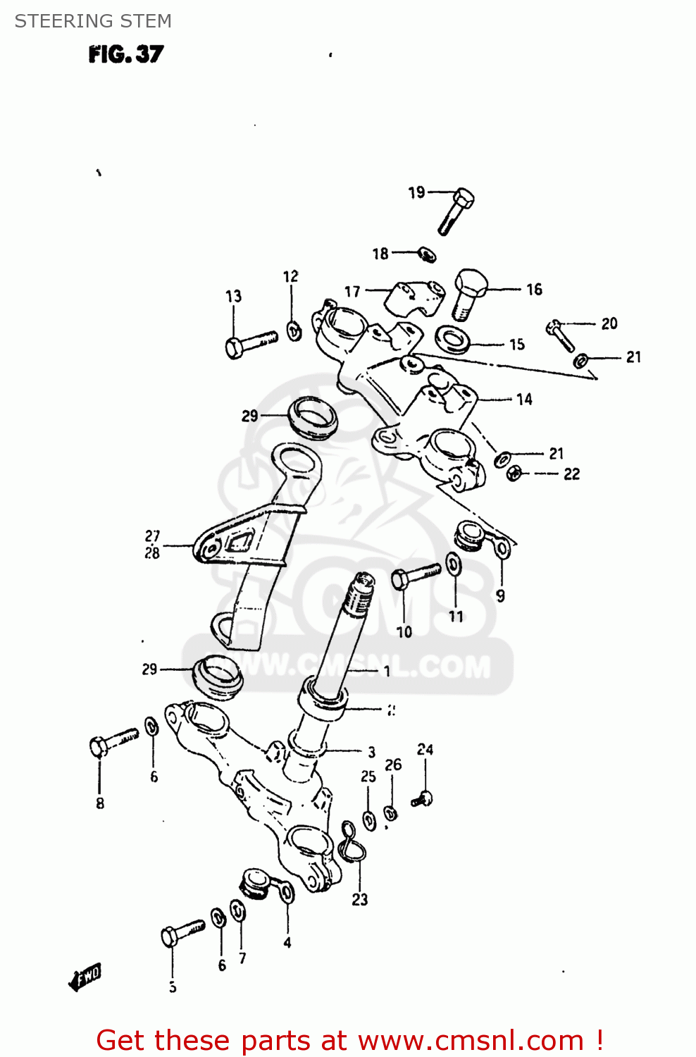 STEERING STEM SP250 1983 (D) USA (E03)