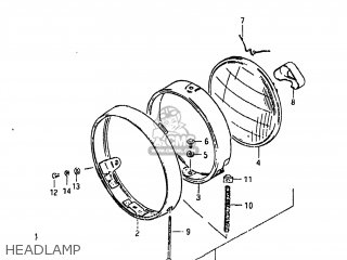 HEADLAMP - SP250 1983 (D) USA (E03)