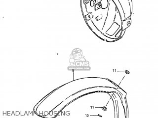 HEADLAMP HOUSING - SP250 1983 (D) USA (E03)