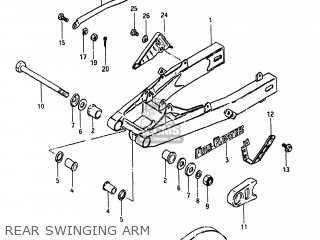 REAR SWINGING ARM - SP250 1983 (D) USA (E03)