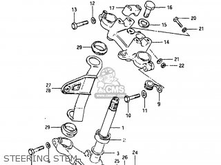 STEERING STEM - SP250 1983 (D) USA (E03)