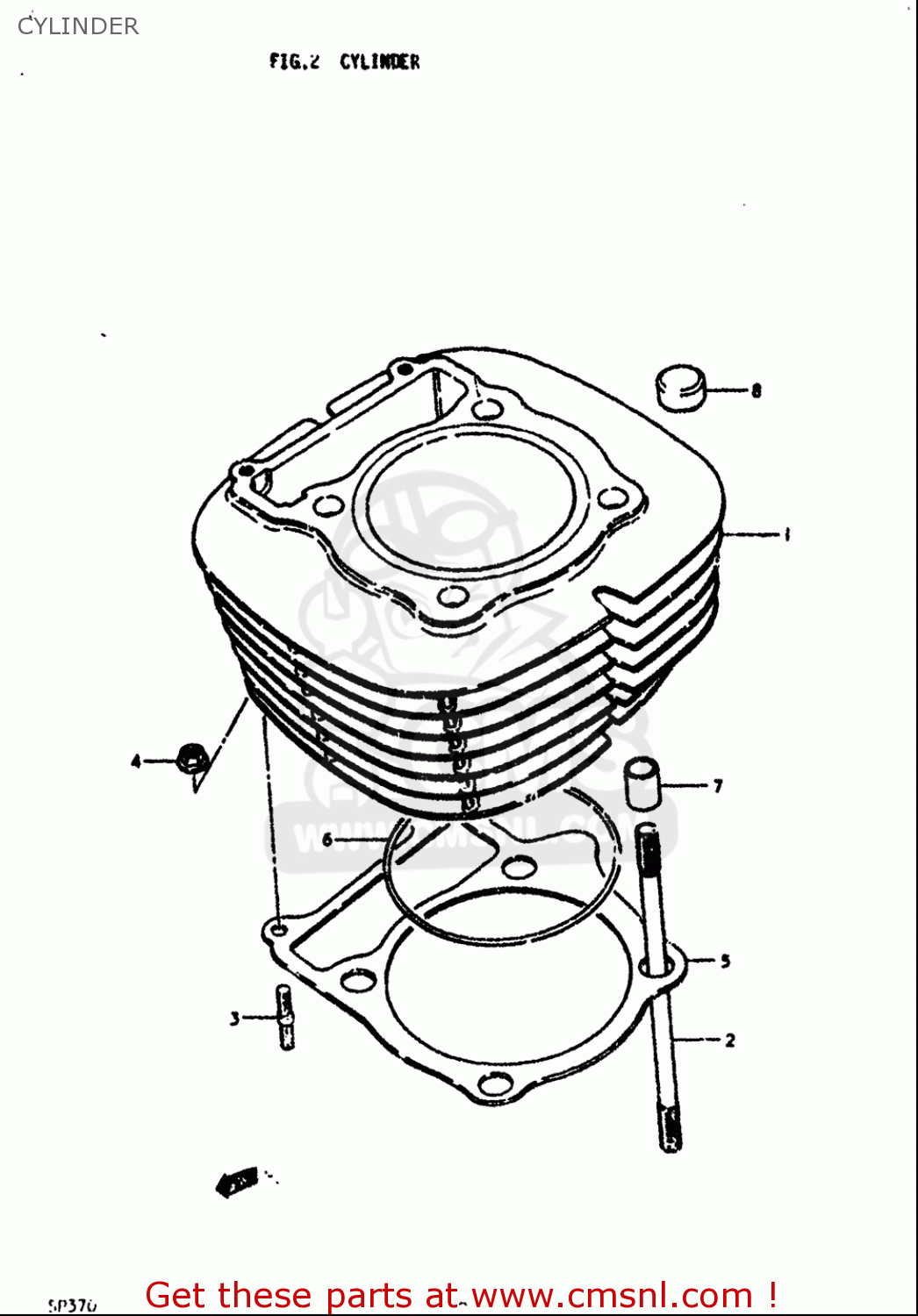 CYLINDER SP370 1978 1979 (C) (N) USA (E03)