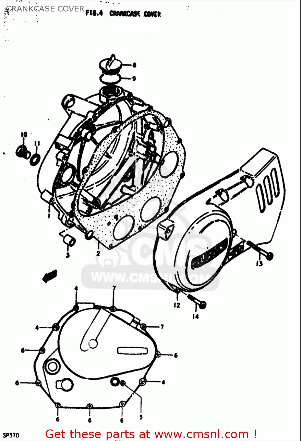 CRANKCASE COVER SP370 1978 1979 (C) (N) USA (E03)
