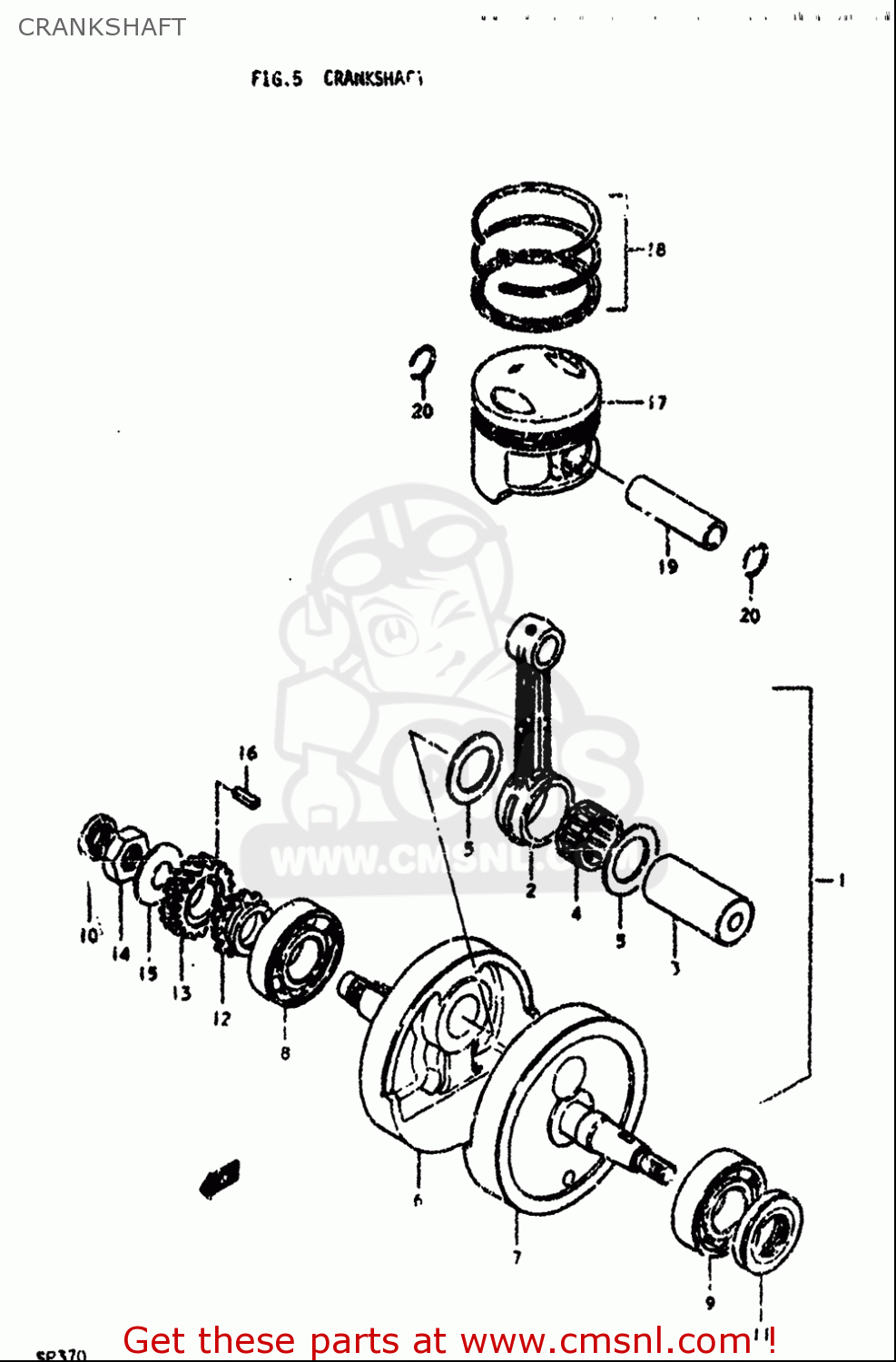CRANKSHAFT SP370 1978 1979 (C) (N) USA (E03)