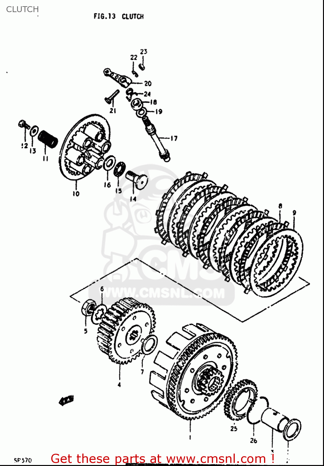 CLUTCH SP370 1978 1979 (C) (N) USA (E03)
