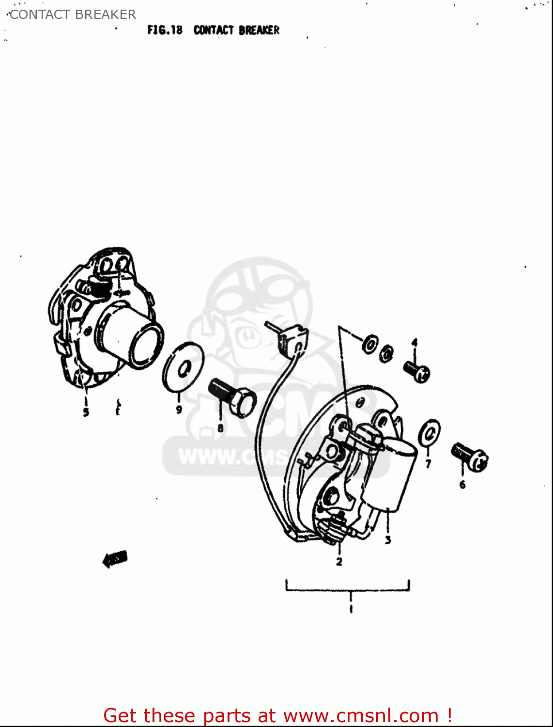 CONTACT BREAKER SP370 1978 1979 (C) (N) USA (E03)