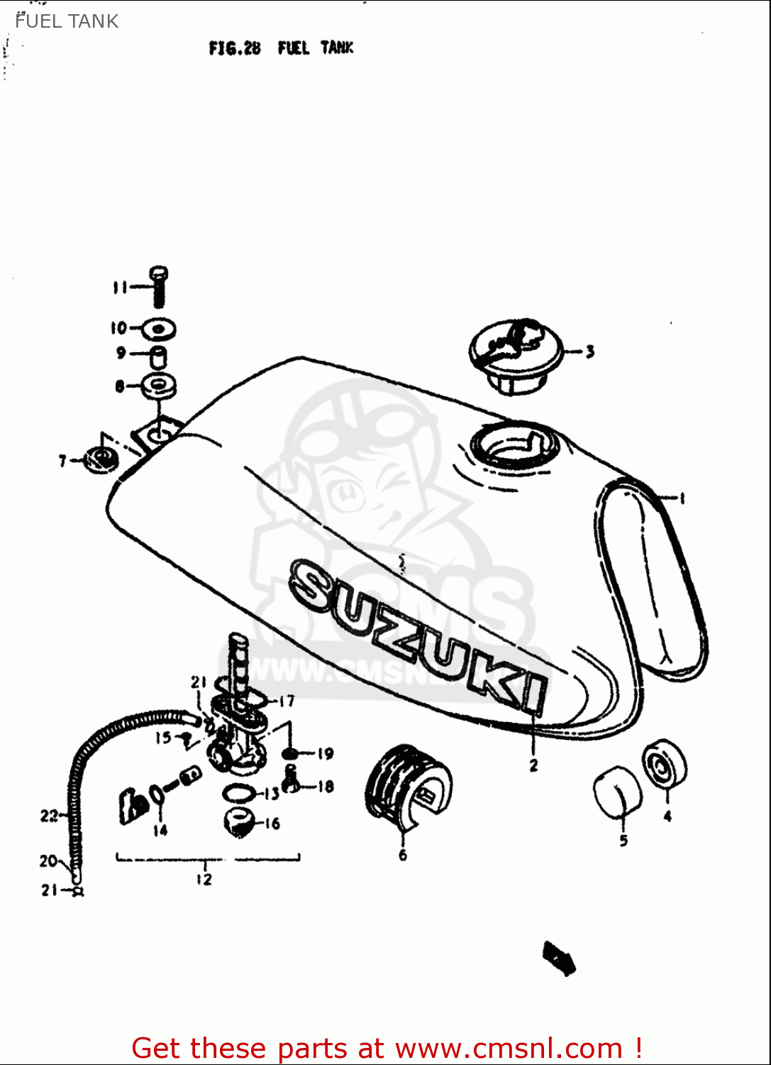 FUEL TANK SP370 1978 1979 (C) (N) USA (E03)