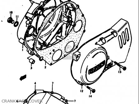 CRANKCASE COVER - SP370 1978 1979 (C) (N) USA (E03)