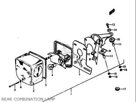 REAR COMBINATION LAMP - SP370 1978 1979 (C) (N) USA (E03)