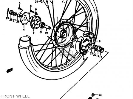 FRONT WHEEL - SP370 1978 1979 (C) (N) USA (E03)