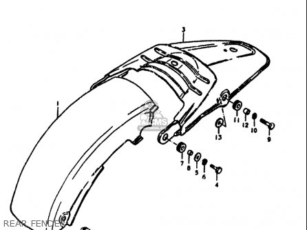 REAR FENDER - SP370 1978 1979 (C) (N) USA (E03)