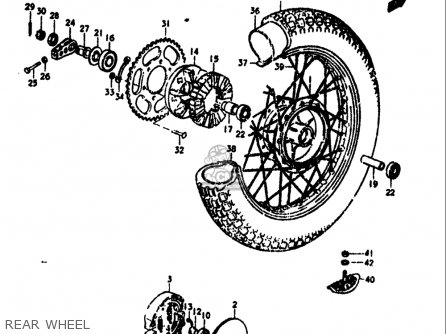 REAR WHEEL - SP370 1978 1979 (C) (N) USA (E03)